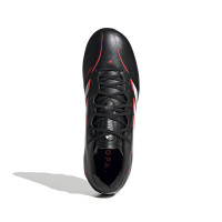 adidas Copa Pure IV League Gazon Naturel Chaussures de Foot (FG) Enfants Noir Blanc Rouge