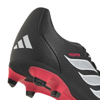 adidas Predator Club Gazon Naturel Artificiel Chaussures de Foot (MG) Enfants Noir Blanc Rouge