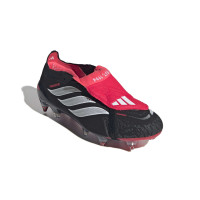 adidas Predator Elite FT Crampons Vissés Chaussures de Foot (SG) Noir Blanc Rouge