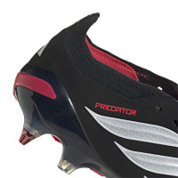 adidas Predator Elite FT Crampons Vissés Chaussures de Foot (SG) Noir Blanc Rouge