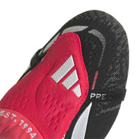 adidas Predator Elite FT Crampons Vissés Chaussures de Foot (SG) Noir Blanc Rouge