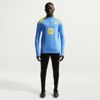 Pull en Haut d'Entraînement Nike FC Barcelona Strike 1/4-Zip 2025-2026 Bleu Jaune
