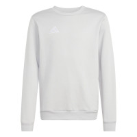 Combinaison De Jogging Adidas Entrada 26 Crew Pour Enfants, Gris Et Blanc