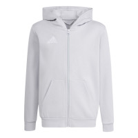 Gilet adidas Entrada 26 pour Enfants, gris et blanc