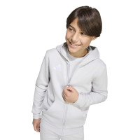 Gilet adidas Entrada 26 pour Enfants, gris et blanc