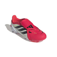 adidas Predator League FT Gazon Naturel Chaussures de Foot (FG) Enfants Rouge Blanc Noir