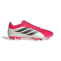 adidas Predator Club Gazon Naturel Artificiel Chaussures de Foot (MG) Rouge Blanc Noir