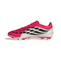 adidas Predator Club Gazon Naturel Artificiel Chaussures de Foot (MG) Rouge Blanc Noir