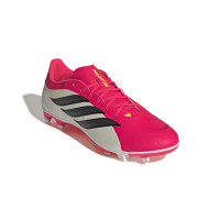 adidas Predator Club Gazon Naturel Artificiel Chaussures de Foot (MG) Rouge Blanc Noir
