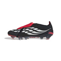 adidas Predator Elite FT Gazon Naturel Chaussures de Foot (FG) Noir Blanc Rouge