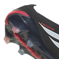 adidas Predator Elite FT Gazon Naturel Chaussures de Foot (FG) Noir Blanc Rouge