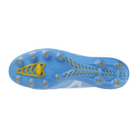 Mizuno Morelia Neo IV Beta Elite Gras Voetbalschoenen (FG) Blauw Grijs Goud
