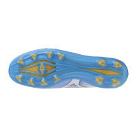 Mizuno Alpha III Elite Gazon Naturel Chaussures de Foot (FG) Bleu Blanc Doré