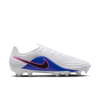 Nike Tiempo Maestro Academy Gazon Naturel Artificiel Chaussures de Foot (MG) Blanc Bleu Rose Vif