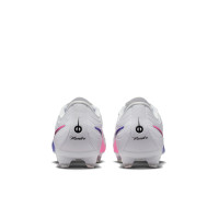 Nike Tiempo Maestro Academy Gazon Naturel Artificiel Chaussures de Foot (MG) Blanc Bleu Rose Vif