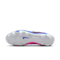 Nike Tiempo Maestro Academy Gazon Naturel Artificiel Chaussures de Foot (MG) Blanc Bleu Rose Vif