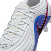 Nike Tiempo Maestro Academy Gazon Naturel Artificiel Chaussures de Foot (MG) Blanc Bleu Rose Vif