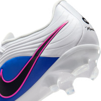 Nike Tiempo Maestro Academy Gazon Naturel Artificiel Chaussures de Foot (MG) Blanc Bleu Rose Vif