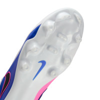 Nike Tiempo Maestro Academy Gazon Naturel Artificiel Chaussures de Foot (MG) Blanc Bleu Rose Vif