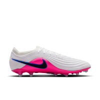 Nike Tiempo Maestro Elite Gazon Artificiel Chaussures de Foot (AG) Blanc Bleu Rose Vif