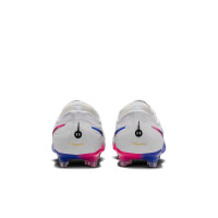 Nike Tiempo Maestro Elite Gazon Artificiel Chaussures de Foot (AG) Blanc Bleu Rose Vif