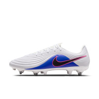 Nike Tiempo Maestro Academy Crampons Vissés Chaussures de Foot (SG) Blanc Bleu Rose Vif