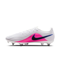 Nike Tiempo Maestro Academy Crampons Vissés Chaussures de Foot (SG) Blanc Bleu Rose Vif