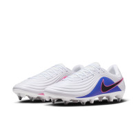 Nike Tiempo Maestro Academy Crampons Vissés Chaussures de Foot (SG) Blanc Bleu Rose Vif