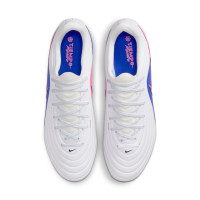 Nike Tiempo Maestro Academy Crampons Vissés Chaussures de Foot (SG) Blanc Bleu Rose Vif