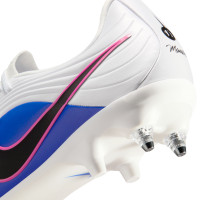 Nike Tiempo Maestro Academy Crampons Vissés Chaussures de Foot (SG) Blanc Bleu Rose Vif