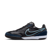 Nike Tiempo Street Gato Straatvoetbalschoenen Zwart Obsidian Lichtblauw