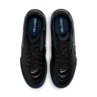 Nike Tiempo Street Gato Straatvoetbalschoenen Zwart Obsidian Lichtblauw