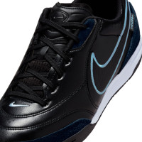 Nike Tiempo Street Gato Straatvoetbalschoenen Zwart Obsidian Lichtblauw