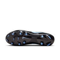 Nike Tiempo Maestro Academy Gazon Naturel Artificiel Chaussures de Foot (MG) Noir Bleu Clair