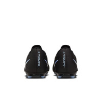 Nike Tiempo Maestro Club Gazon Naturel Artificiel Chaussures de Foot (MG) Noir Bleu Clair