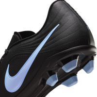 Nike Tiempo Maestro Club Gazon Naturel Artificiel Chaussures de Foot (MG) Noir Bleu Clair
