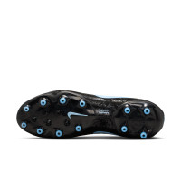 Nike Tiempo Maestro Elite Gazon Artificiel Chaussures de Foot (AG) Noir Bleu Clair