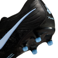 Nike Tiempo Maestro Elite Gazon Artificiel Chaussures de Foot (AG) Noir Bleu Clair