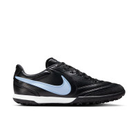 Nike Tiempo Ligera Pro Turf Voetbalschoenen (TF) Zwart Lichtblauw