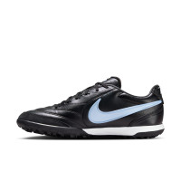 Nike Tiempo Ligera Pro Turf Voetbalschoenen (TF) Zwart Lichtblauw