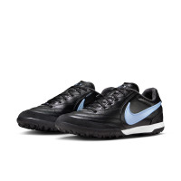 Nike Tiempo Ligera Pro Turf Voetbalschoenen (TF) Zwart Lichtblauw