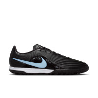Nike Tiempo Maestro Academy Turf Chaussures de Foot (TF) Noir Bleu Clair