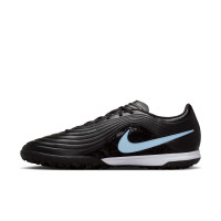Nike Tiempo Maestro Academy Turf Chaussures de Foot (TF) Noir Bleu Clair