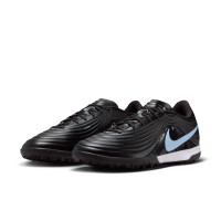 Nike Tiempo Maestro Academy Turf Chaussures de Foot (TF) Noir Bleu Clair