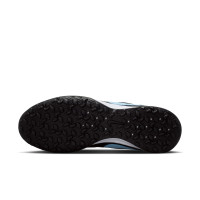 Nike Tiempo Maestro Academy Turf Chaussures de Foot (TF) Noir Bleu Clair