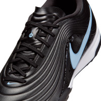 Nike Tiempo Maestro Academy Turf Chaussures de Foot (TF) Noir Bleu Clair