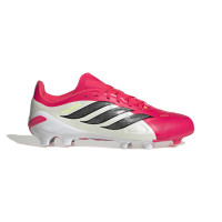 adidas Predator League Gazon Naturel Chaussures de Foot (FG) Enfants Rouge Blanc Noir