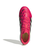 adidas Predator League Gazon Naturel Chaussures de Foot (FG) Enfants Rouge Blanc Noir