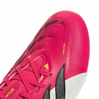 adidas Predator League Gazon Naturel Chaussures de Foot (FG) Enfants Rouge Blanc Noir