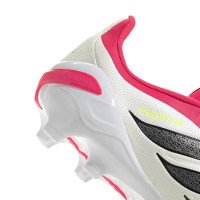 adidas Predator League Gazon Naturel Chaussures de Foot (FG) Enfants Rouge Blanc Noir